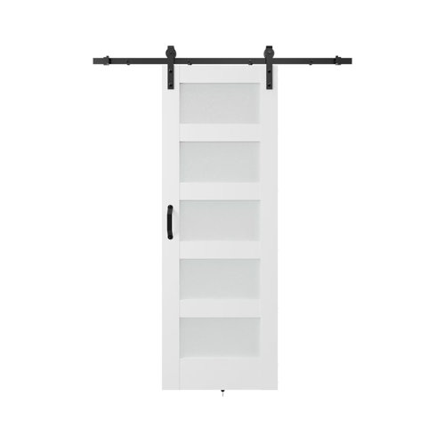ATT Glass Barn Door with Installation Hardware Kit Wayfair